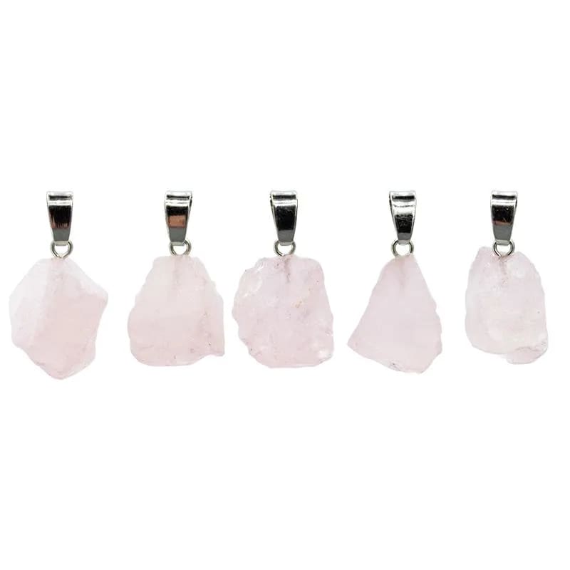 PENDENTIF QUARTZ ROSE BRUTE